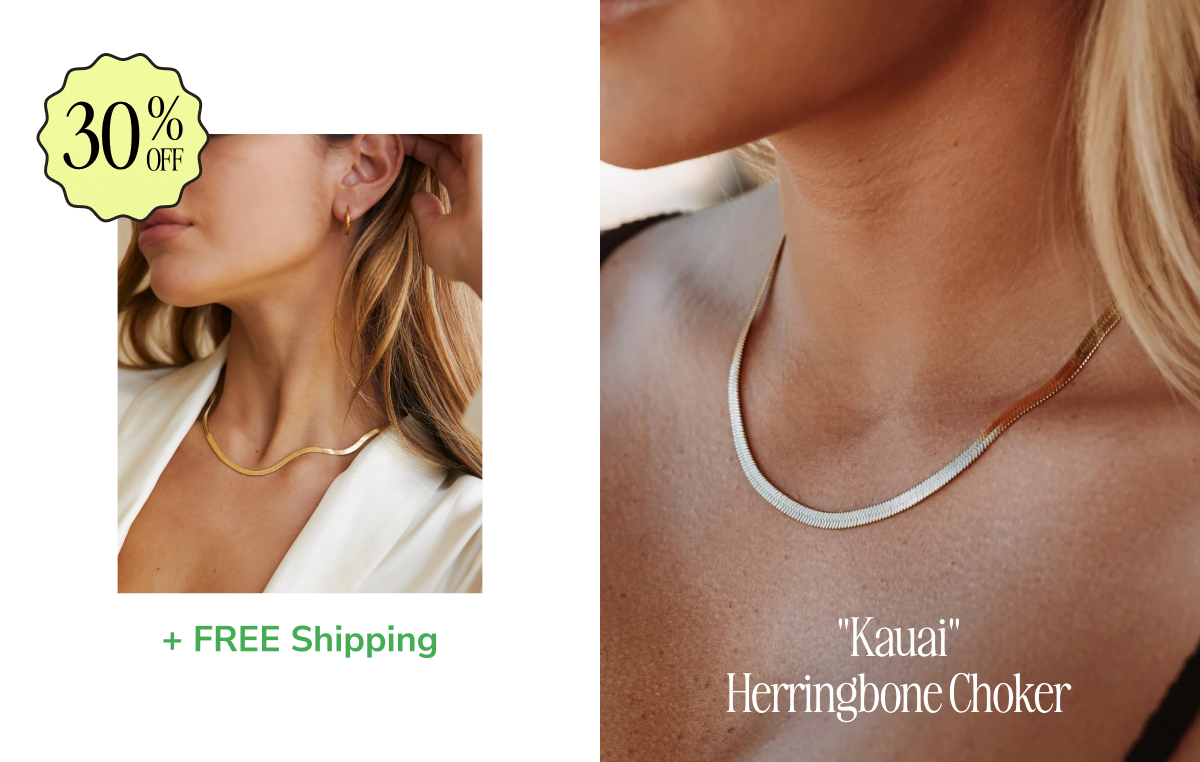 "Kauai" Herringbone Choker (30% OFF + FREE SHIPPING)